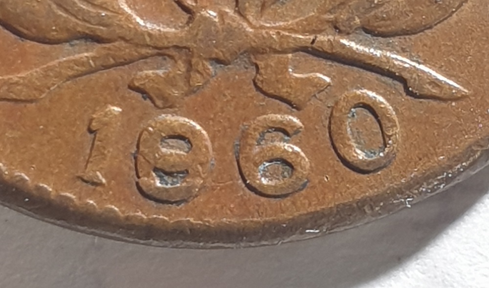 Colombia-1960-5-Centavos---Overdate?
